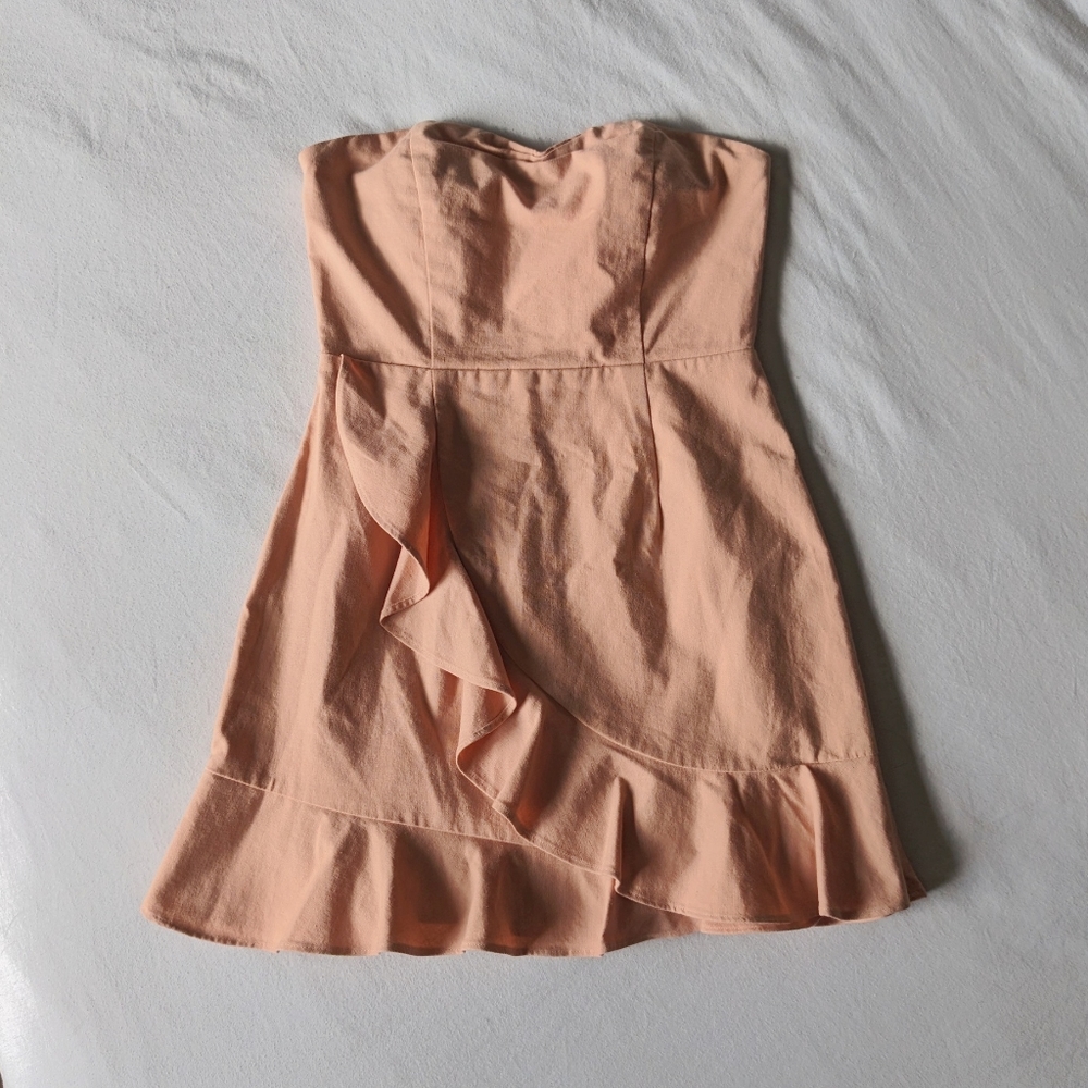 Superdown Strapless Ruffle Rosie dress